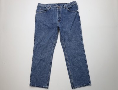 Vintage Lee Mens Size 40x29 Faded Relaxed Fit Bootcut Denim Jeans Blue Cotton