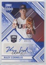 2018 Panini Elite Extra Edition Blue 9/25 Riley Cornelio #18U-RC Auto hg6
