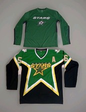 Vtg 2 Dallas Stars Sergei Zubov #56 With Performance Long Sleeve Shirt NHL (L)
