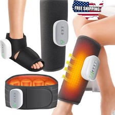 Foot Leg Waist Massager Cordless Calf Air Compression Massage W/Heat Pain Relief