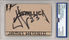 James Hetfield Metallica Band Logo Cut SIGNED Autograph Guitar Lead PSA DNA COA