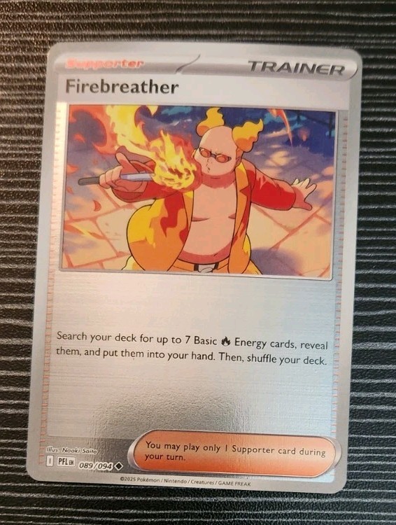 Pokemon- Firebreather 089/094- Phantasmal Flames- Reverse Holo Card