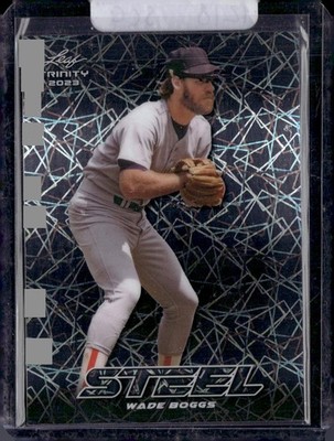 2023 Leaf Trinity #S-80 Wade Boggs Steel Lazer Silver