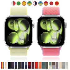 For Apple Watch 11 10 9 8 7 6 5 4 SE Nylon Sport Loop Strap 40/44/41/45/42/46mm