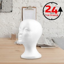 Female Foam Wig Mannequin 21" Head With Holder Stand Display Hat Glasses