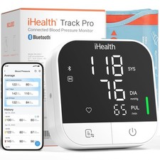 iHealth Track Pro Upper Arm Blood Pressure Monitor, Full-View LED Screen , Bo...