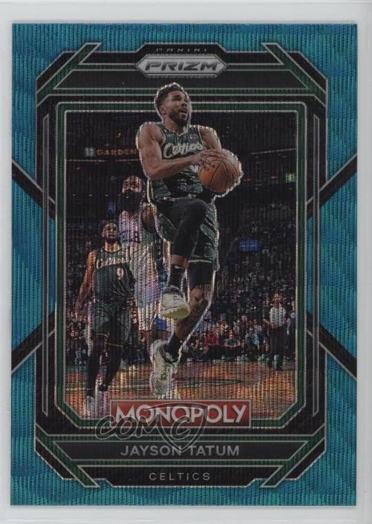 2022-23 Panini Prizm Monopoly Teal Wave Prizm Jayson Tatum #4 in5