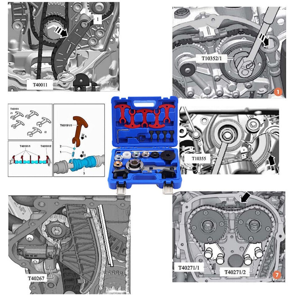 Repair Kit Timing Chain Tool Kit EA888 Gen2 For VW GTI Jetta Audi A4 1. ...