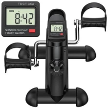 FEIERDUN Mini Exercise Bike Under Desk Bike Pedal Exerciser for Arm/Leg Exercise