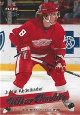 2008-09 Fleer Ultra - Ultra Rookie Justin Abdelkader #214 (RC) Detroit Red Wings