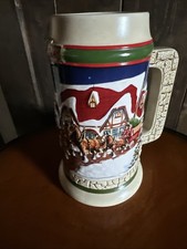 1998 Budweiser Christmas Holiday Stein Vintage Grant's Farm is a collectible