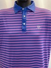 Peter Millar Summer Comfort Golf Polo Shirt Mens Medium Blue Stripe SEE LOGO — photo 5