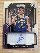 2021-22 Panini Prizm Chris Duarte Rookie Signature Auto #RS-CDU Pacers + Base