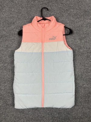 Puma Puffer Vest Kids Girl Size Medium 10/12 Lightweight Insulated Outdoor