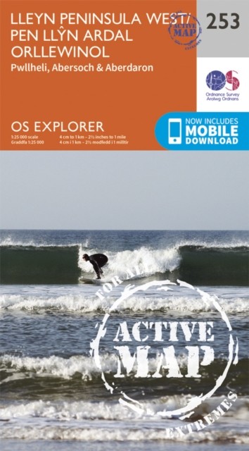 Ordnance Survey Explorer Active 253 Lleyn Peninsula West Map With Digital Version Orange - Image 3