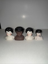 Lot of FOUR Antique China Doll Heads. Some RARE