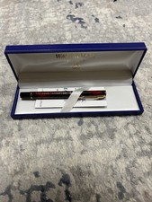 New Waterman Laureat Mineral Red & Gold  Rollerball - Ballpoint Pen  In Box