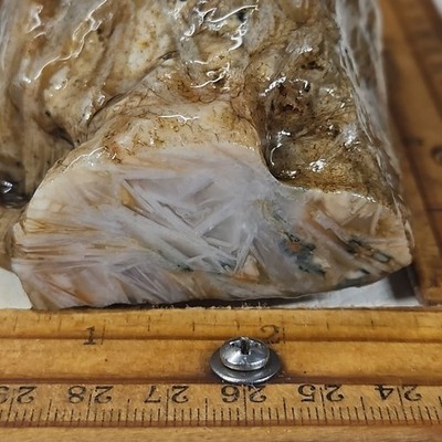 Indonesian chopstick agate rough. Beautiful color and  pattern, 15.1oz