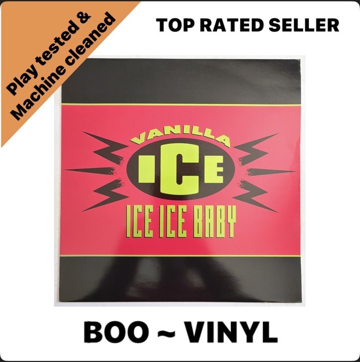 Vanilla Ice Ice Ice Baby 12” Vinyl Single 12SBK 18 SBK 1990 Hip Hop EX / EX