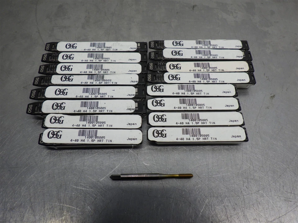 16 NEW! OSG HSS 4-40 H4 1.5P NRT TIN Taps 1400105005 - Image 1 of 3