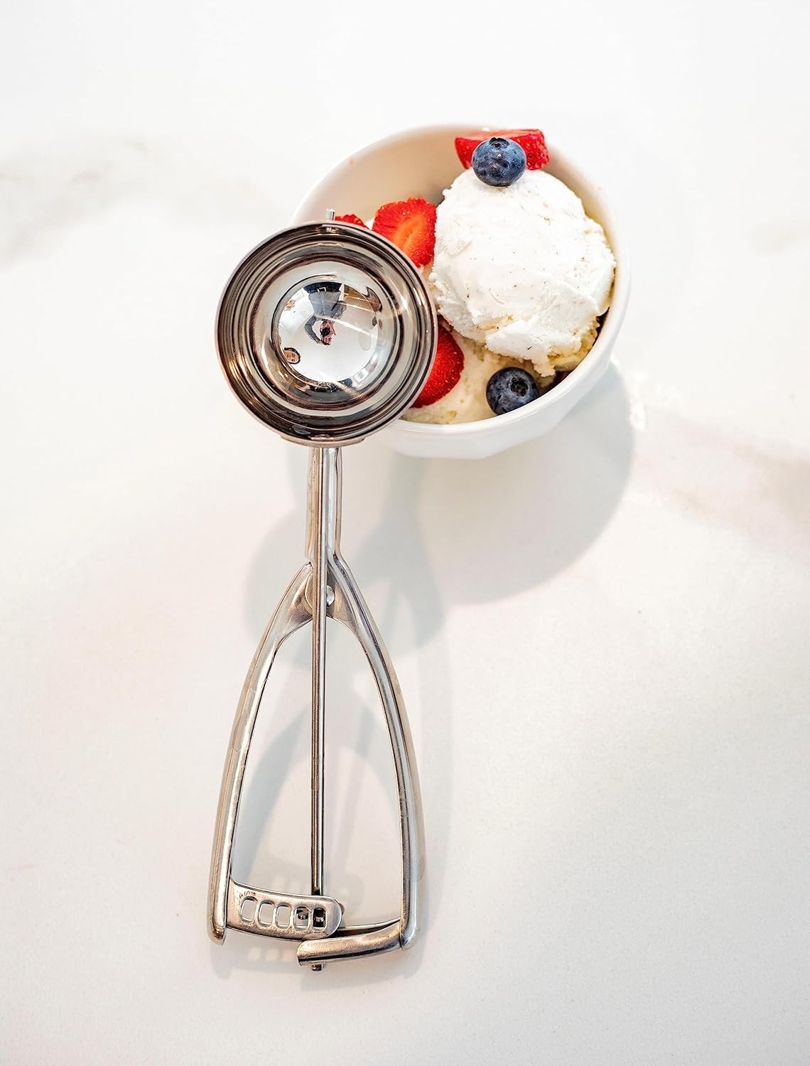 Extra Large Ice Cream Scoop - 1/3 Cup Disher Size stainless steel scooper for...
