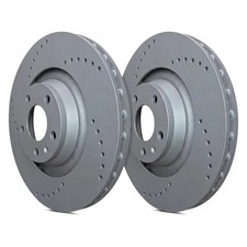Sp Performance Cross Drilled 1-piece Rear Brake Rotors Sp Performance Cross Drilled 1-piece Rear Brake Rotors