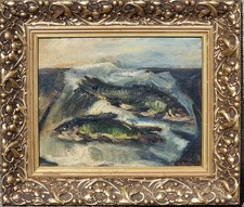 Giovanni Balansino (Savigliano CN  1912- Rescaldina MI  1986).Natura morta pesci