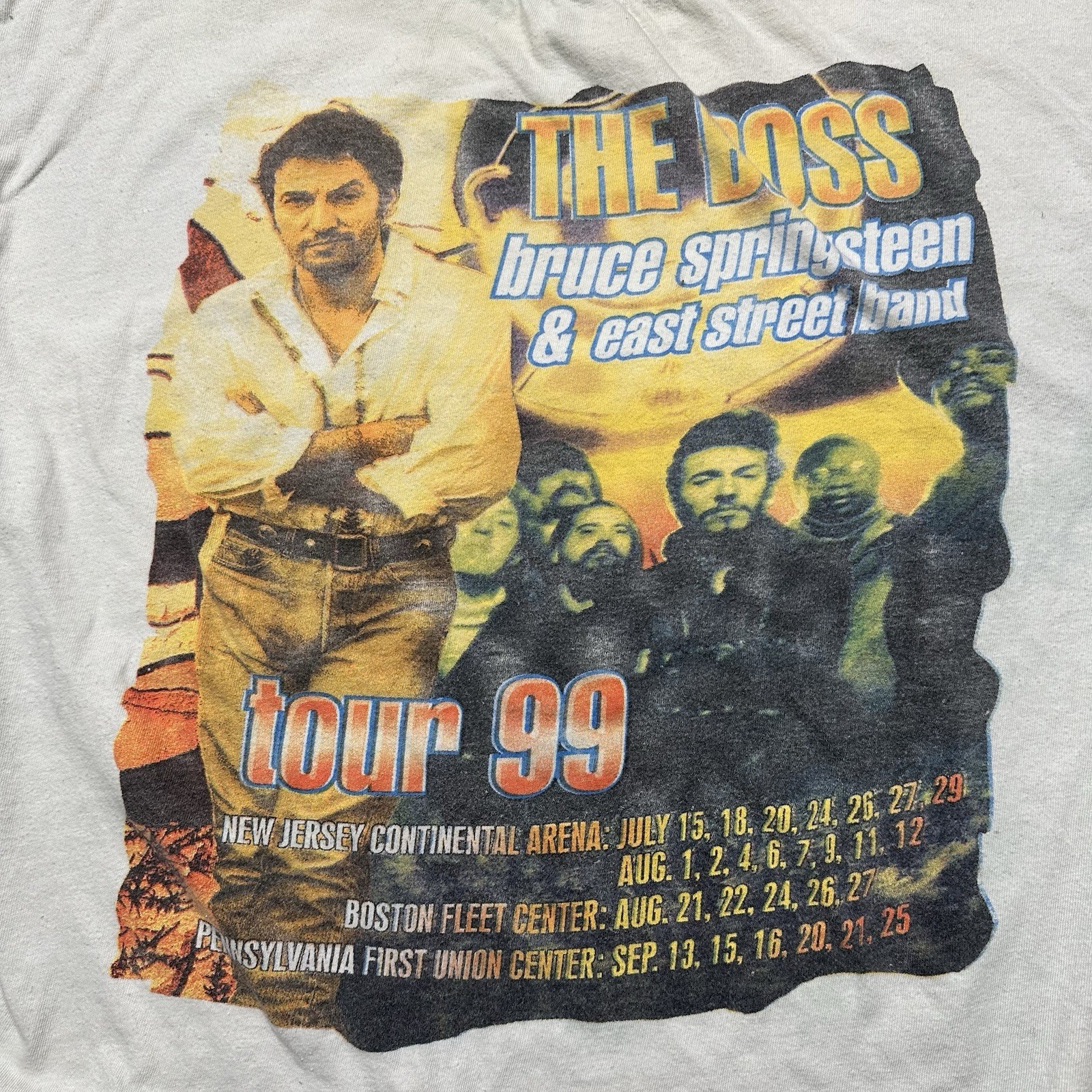 Elwood Vintage T Shirt Mens L Bruce Springsteen Boxy Crop Retro Band 99 Concert