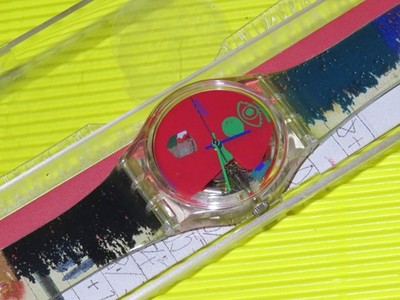 Swatch von 1997 Artist Special COLOR SCRIBBLER - GK249 by PACOVSKA - NEU & OVP