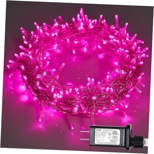 500 LED Pink String Lights for Indoor and Outdoor Christmas Decor - 174 Ft
