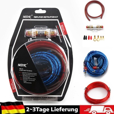 1500W Kabelset Anschluß Endstufe Verstärker AMP Subwoofer Auto Audio Kabel Wire