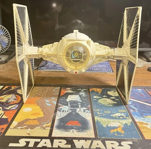 Imperial Tie Fighter WHITE 100% Complete Star Wars 1978 Vintage Kenner Vehicle