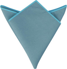 Men'S Cotton Handkerchiefs Classic Solid Color Pocket Squares for Formal Suit