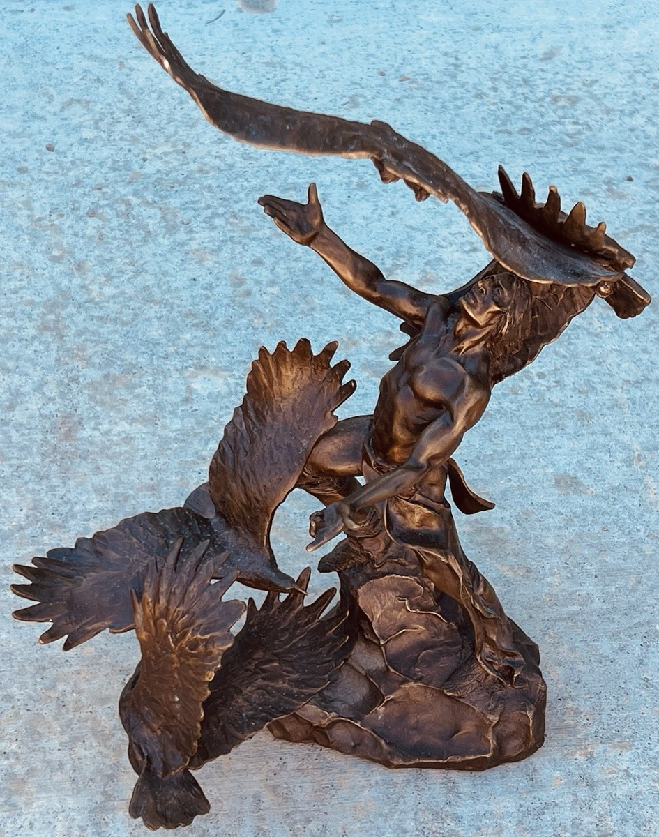 BUCK McCain　ブロンズ像　銅像　西洋彫刻 Buck McCain Bronze Soaring Spirit Native American Indian with