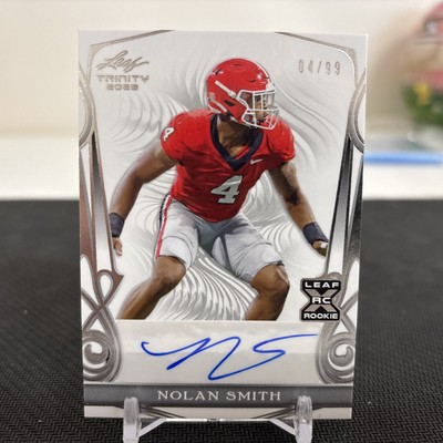2023 Leaf Trinity Football Nolan Smith #BA-NS2 Silver XRC Auto /99 Georgia