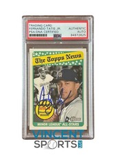FERNANDO TATIS JR SIGNED 2018 TOPPS HERITAGE TOPPS NEWS #190 PSA/DNA AUTO PADRES