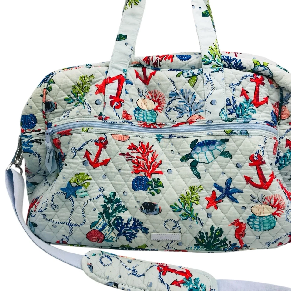 Vera Bradley Large Tote Grand Traveler Weekend Bag in "Anchors Aweigh" Pattern - Image 2 of 4