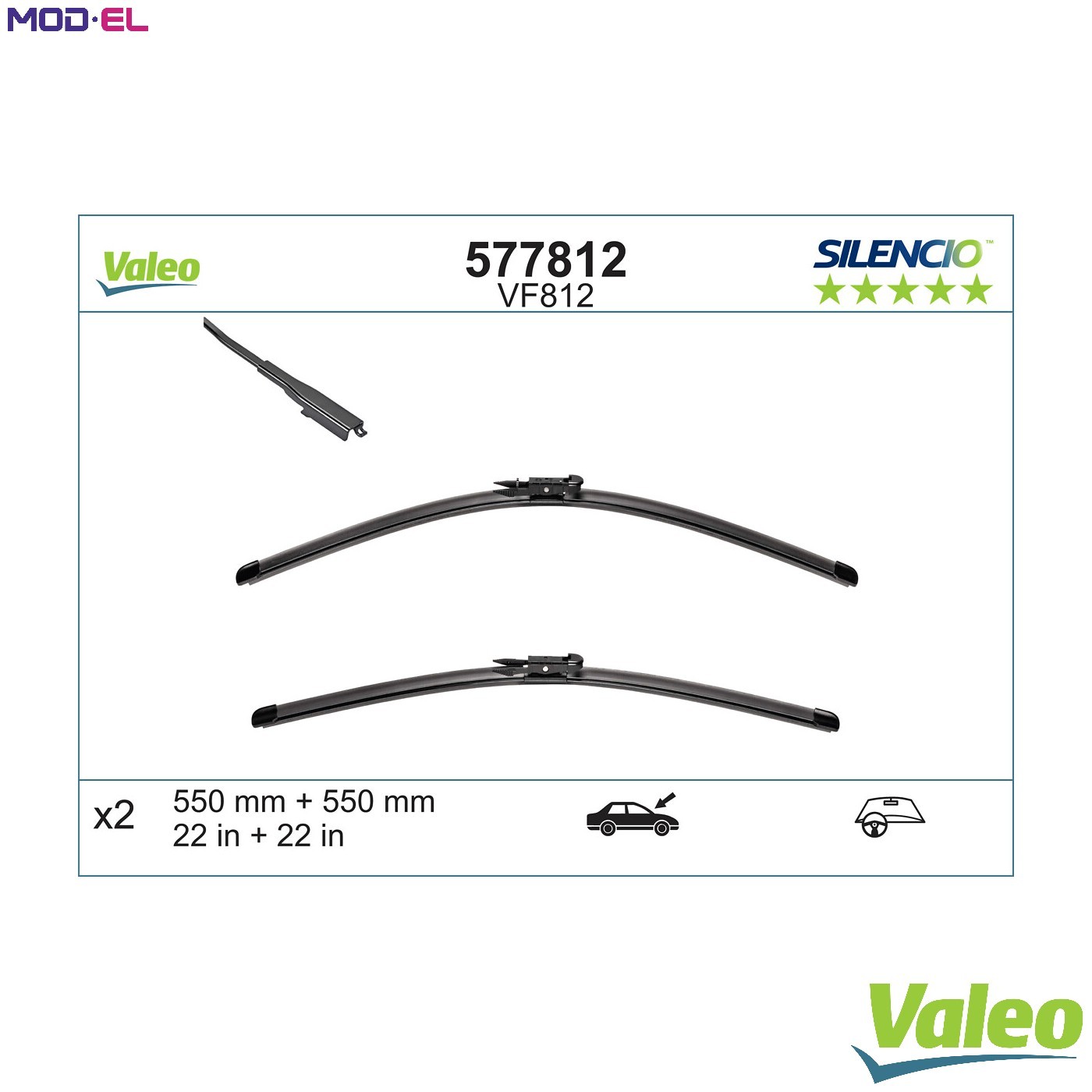 WIPER BLADE 577812 FOR CADILLAC L92/L94/L9H 6.2L LZ1 6.0L 8cyl ESCALADE - Image 2