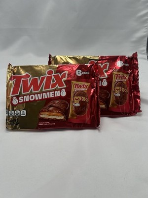 TWIX Snowmen 6 Pk-1.06 oz. Limited Edition Chocolate Caramel, BB: 09/26 (2 Pack)