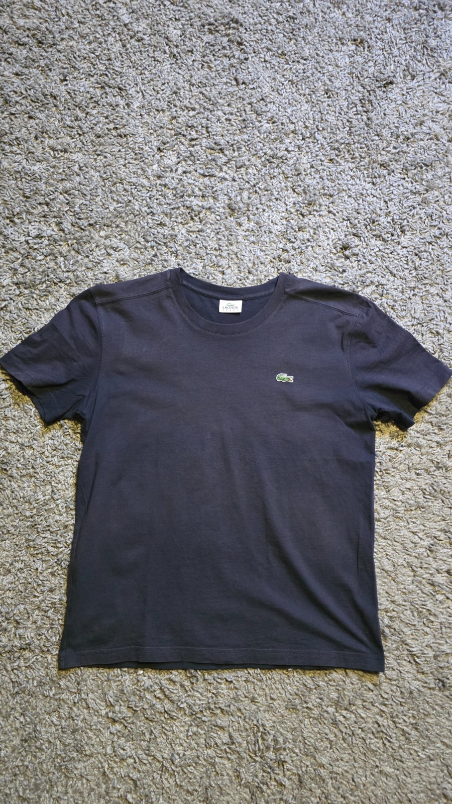 T-Shirt Da Uomo Lacoste Colore Nero Con Logo Coccodrillo Taglia 3 / S