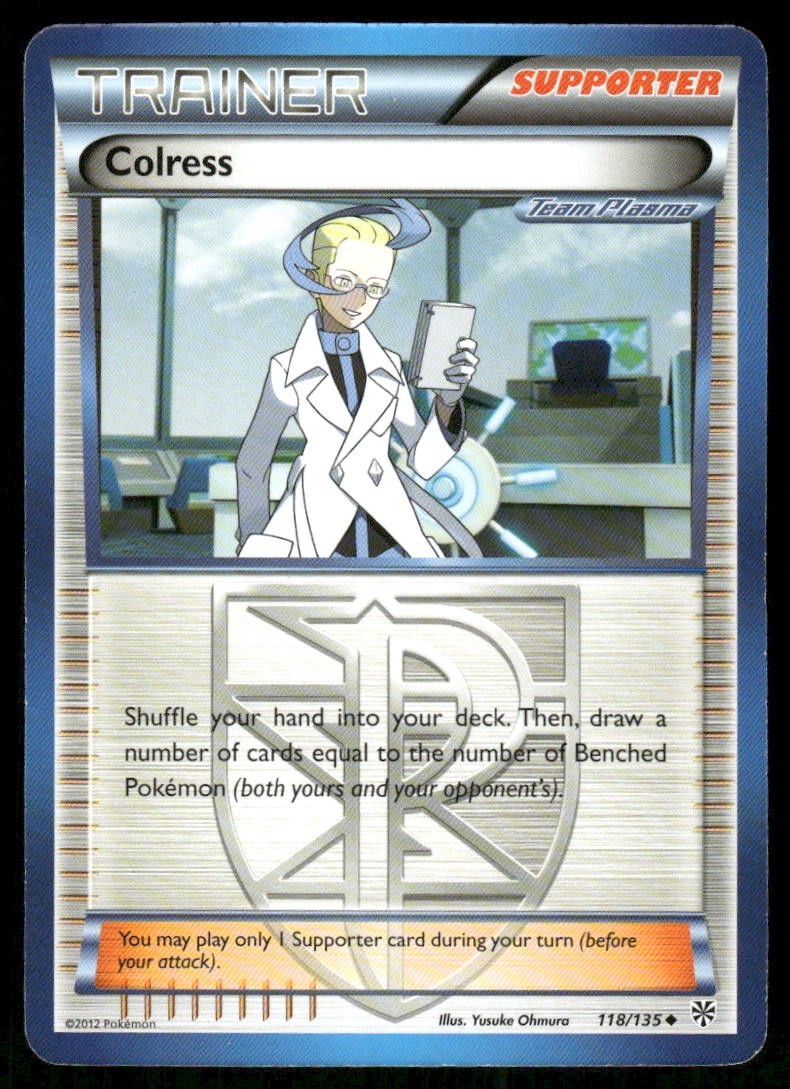 Pokemon Tcg NM Colress #118 Pokemon Plasma Storm