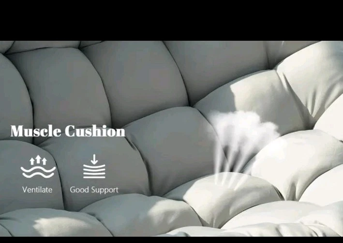 Mecedora de exterior de gran tamaño para 2 - Mecedora reclinable de patio de alta resistencia con E Foto 3 de 4