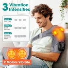Heated Vibration Shoulder Massager Wrap Rotator Cuff Brace Pain Relief Electric