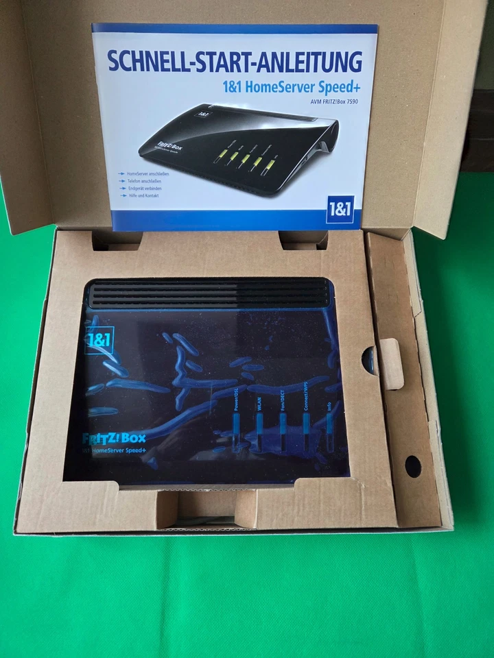AVM Fritz!Box 7590 AX v2 (1&1 HomeServer Speed+ ) Frei für alle DSL-Anbieter - Bild 2 von 4