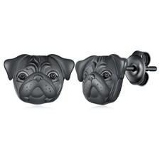 Sterling Silver Dog Stud Earrings Animal Jewelry Gift for Women Girls Hallowe...