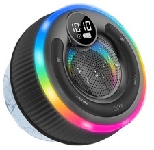 IPX7 Waterproof Speaker with Dynamic LED Light,Bluetooth Shower Speaker
