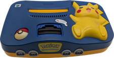 Nintendo 64 Pikachu Pokemon N64 Konsole (ohne Jumper PAK Abdeckung) - GUT