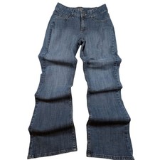 Riders By Lee Dark Wash Mid-Rise Straight Leg Women  s Denim Jeans Size:8