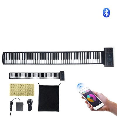 Uimoso 88-Key Foldable Piano with Rechargeable Battery and 128 Rhythms & Tones