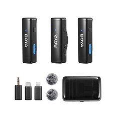 BOYALINK Wireless Lavalier Microphone for iPhone Android Smartphone Camera No...